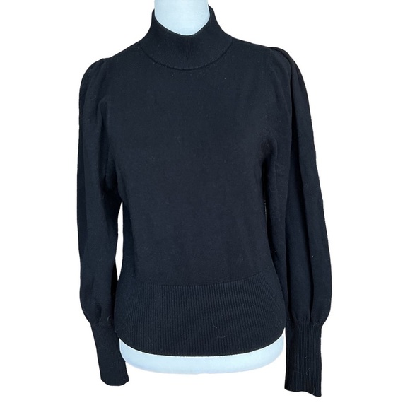EXPRESS Mock Neck Puff Sleeve Sweater - Picture 2 of 6